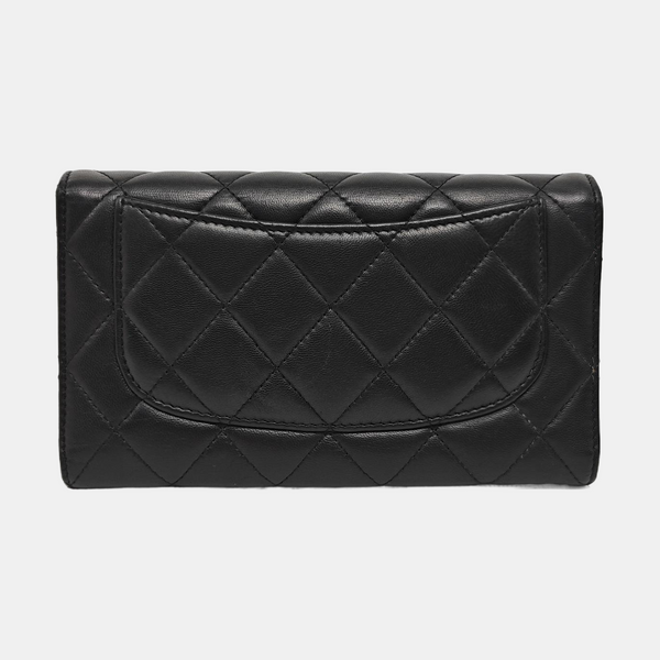 CLASSIC FLAP Mini Quilted Lambskin Black Wallet