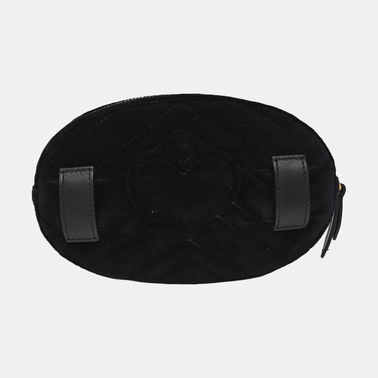 GG Marmont Super Mini Quilted Velvet Black