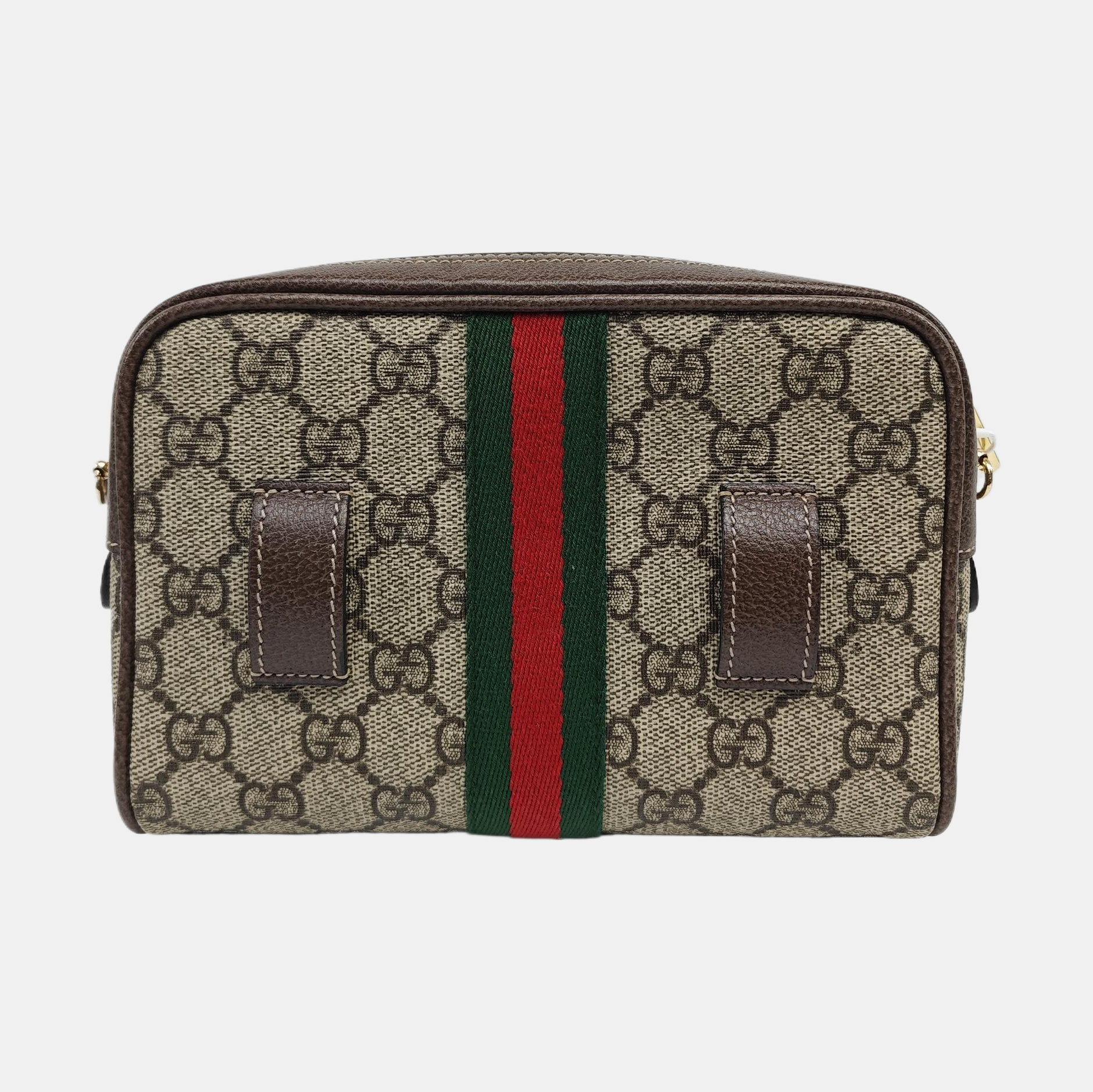 Ophidia Small Monogram Coated Canvas Beige