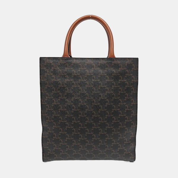 CABAS CELINE Small Coated Canvas Brown