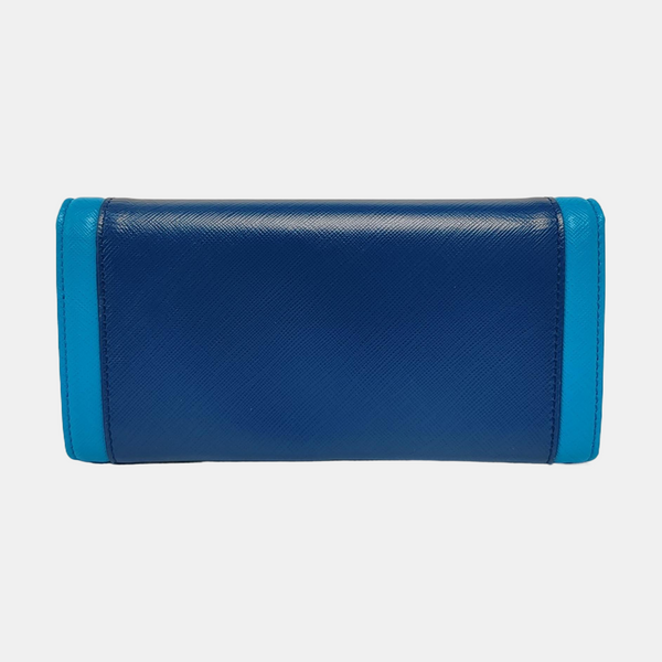 Gancio Calfskin Blue Wallet