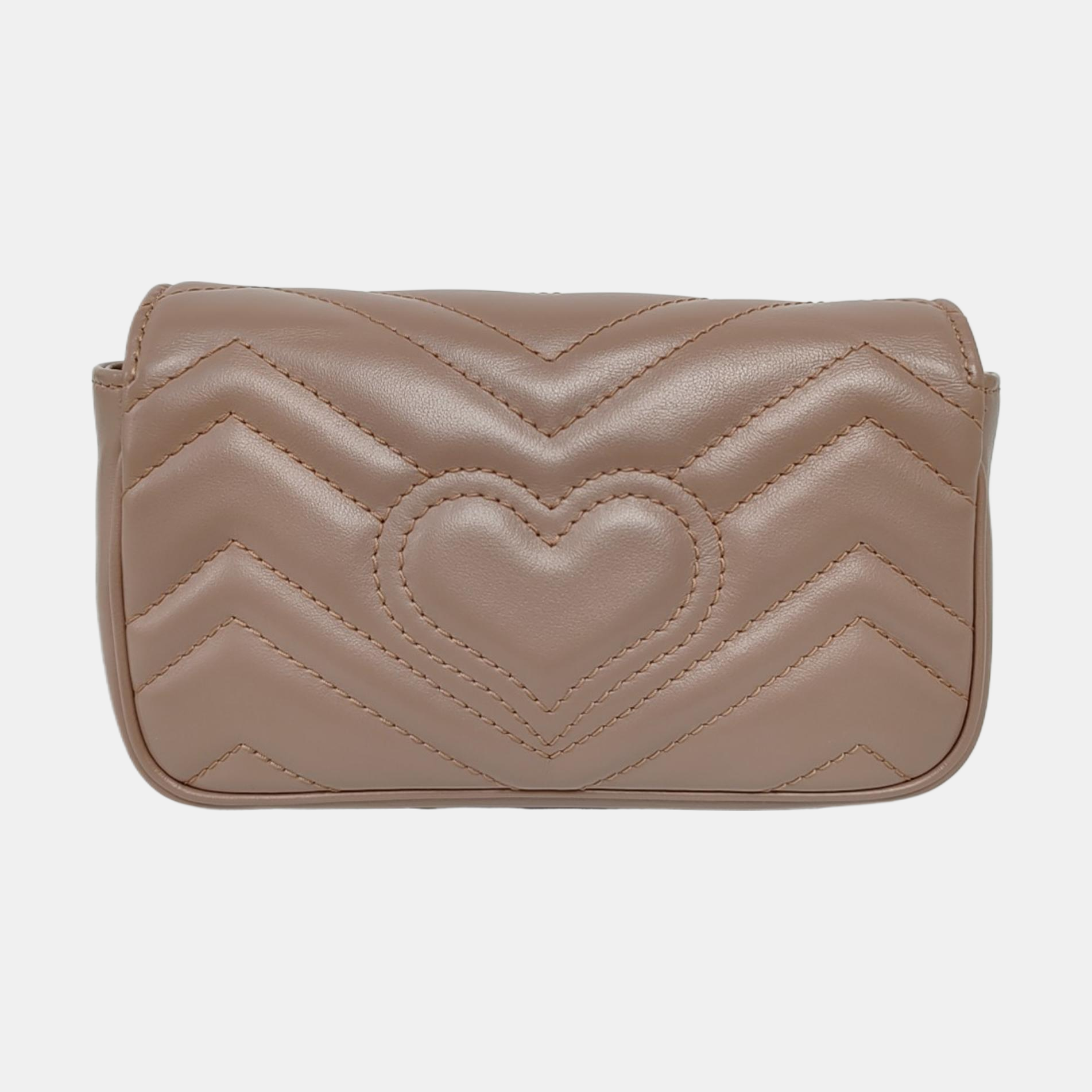 GG Marmont Mini Quilted Calfskin Beige