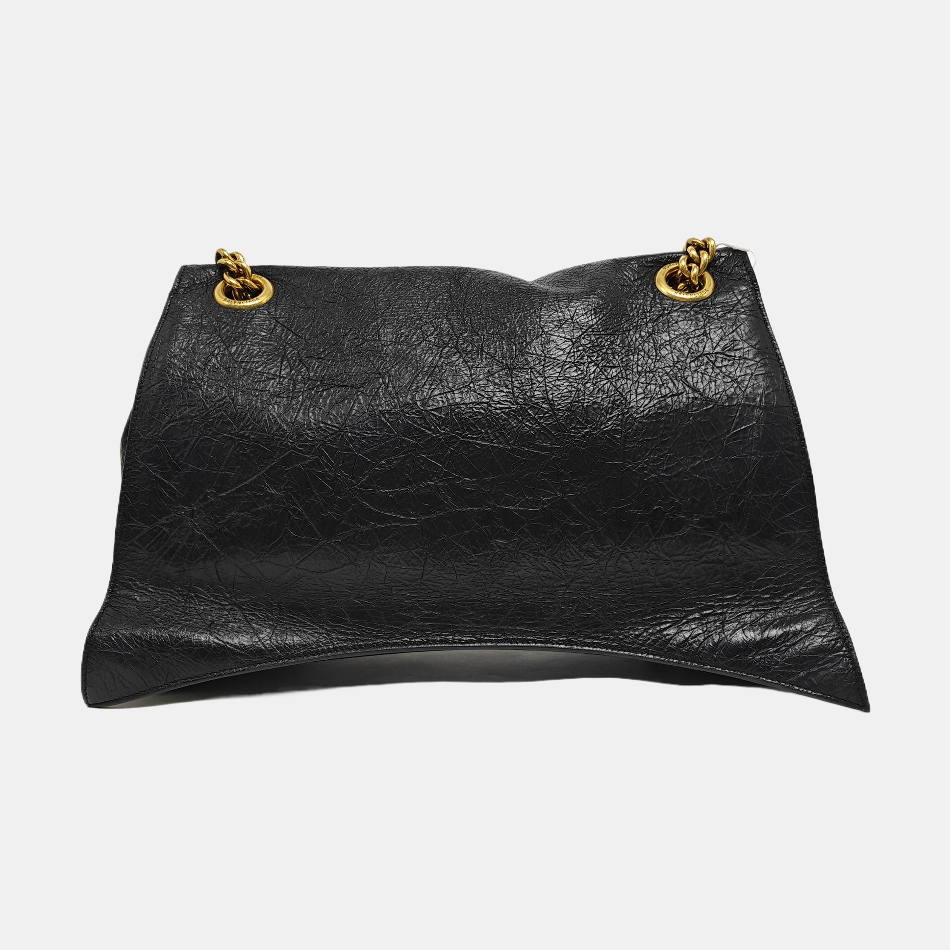 Crush Large Calfskin Black