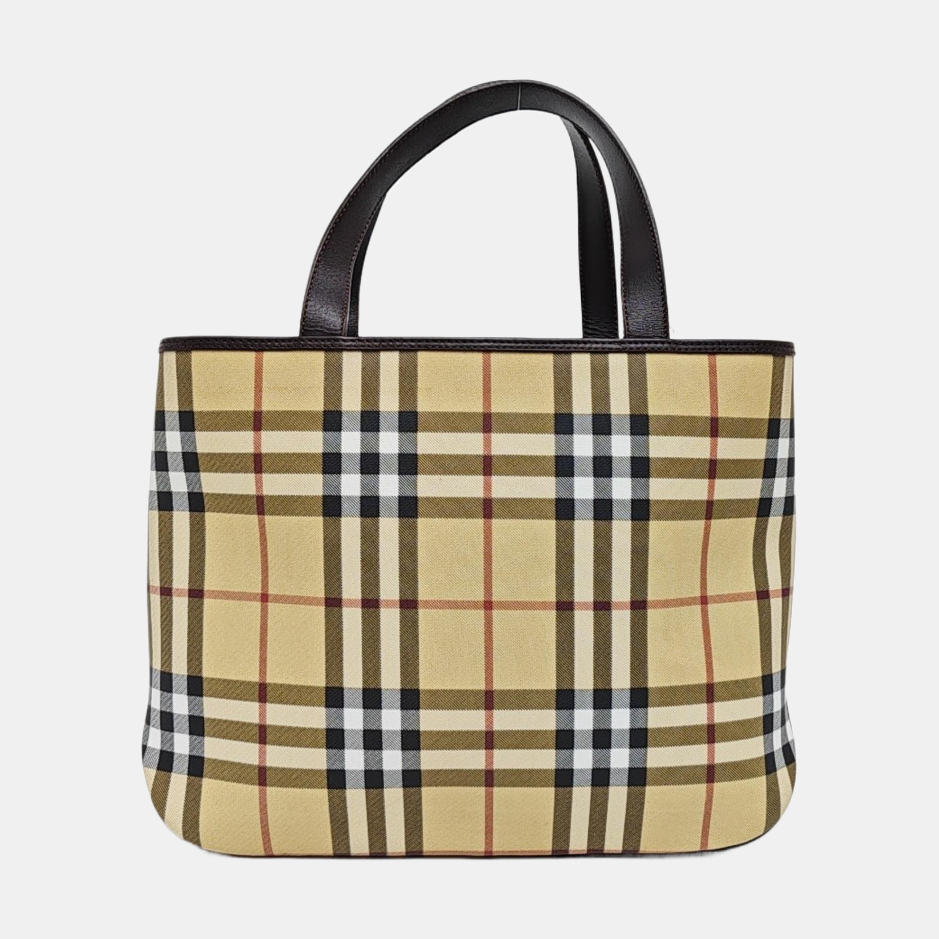 Coated Canvas Tote Bag Beige
