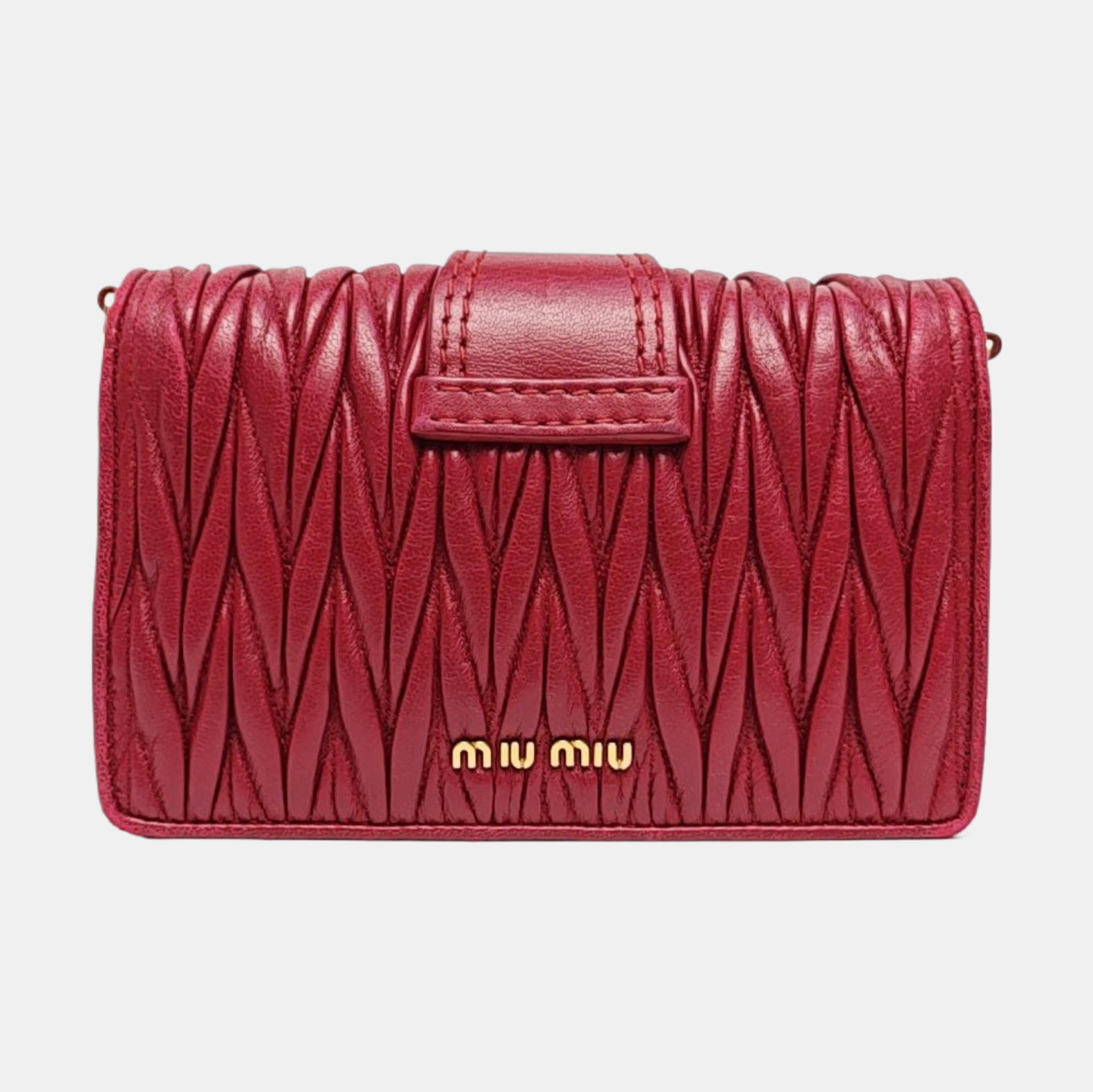 Quilted Lambskin Crossbody Bag Red