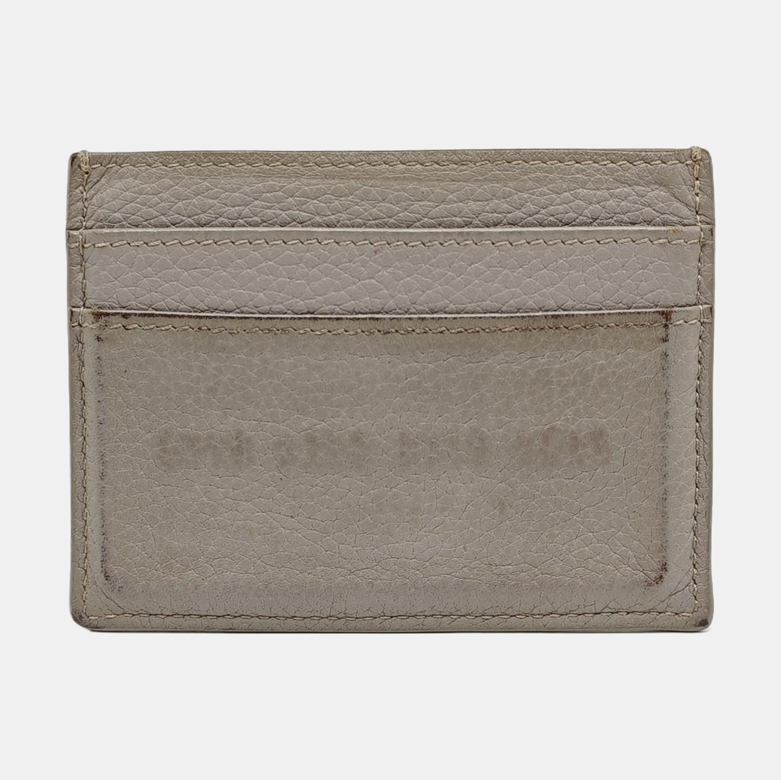 Leather Card Holder Gray