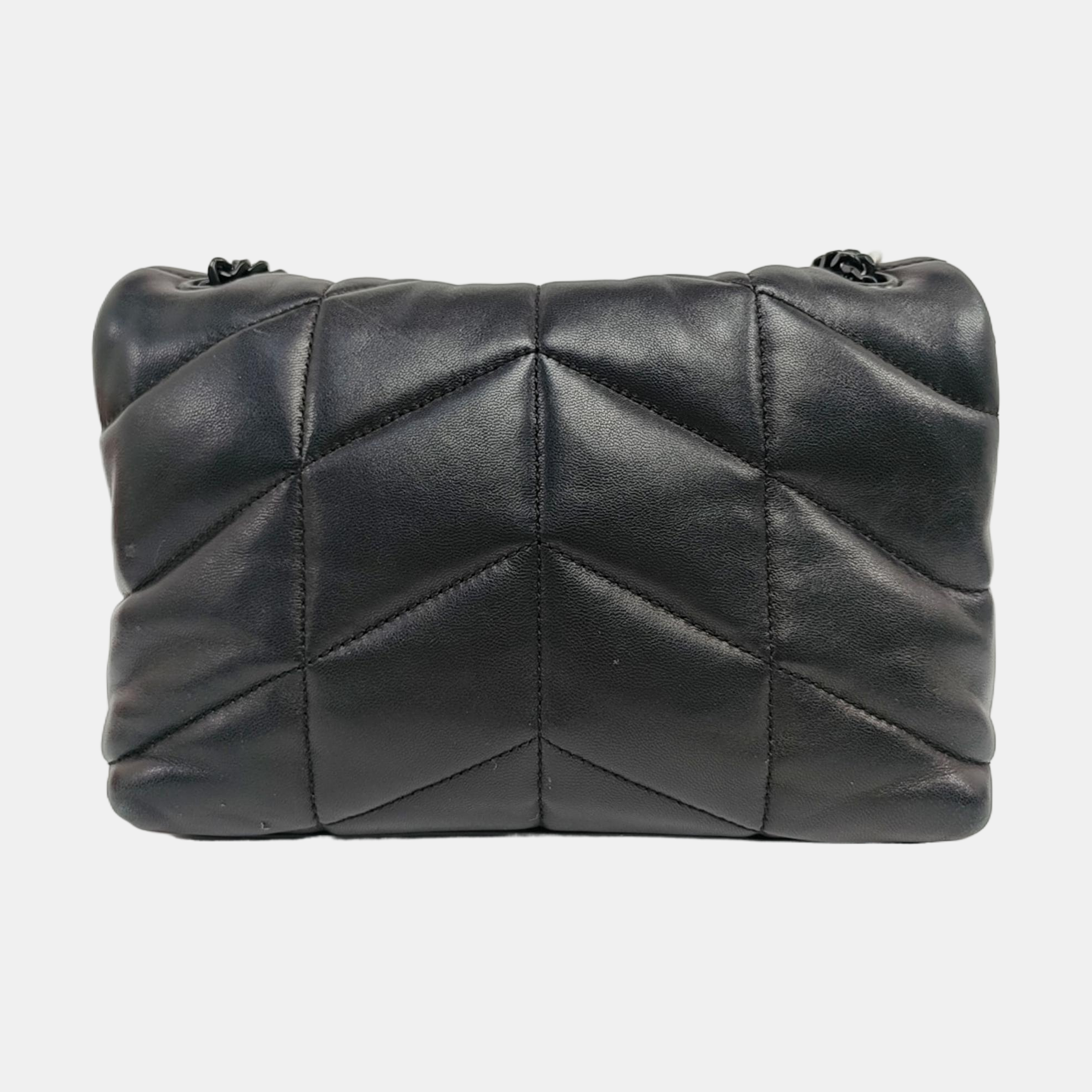 PUFFER Mini Quilted Lambskin Black