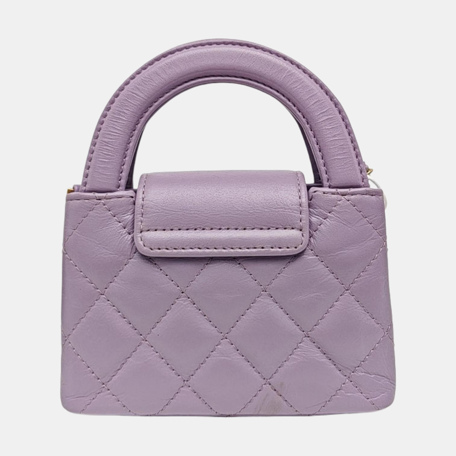 KELLY Super Mini Quilted Calfskin Purple