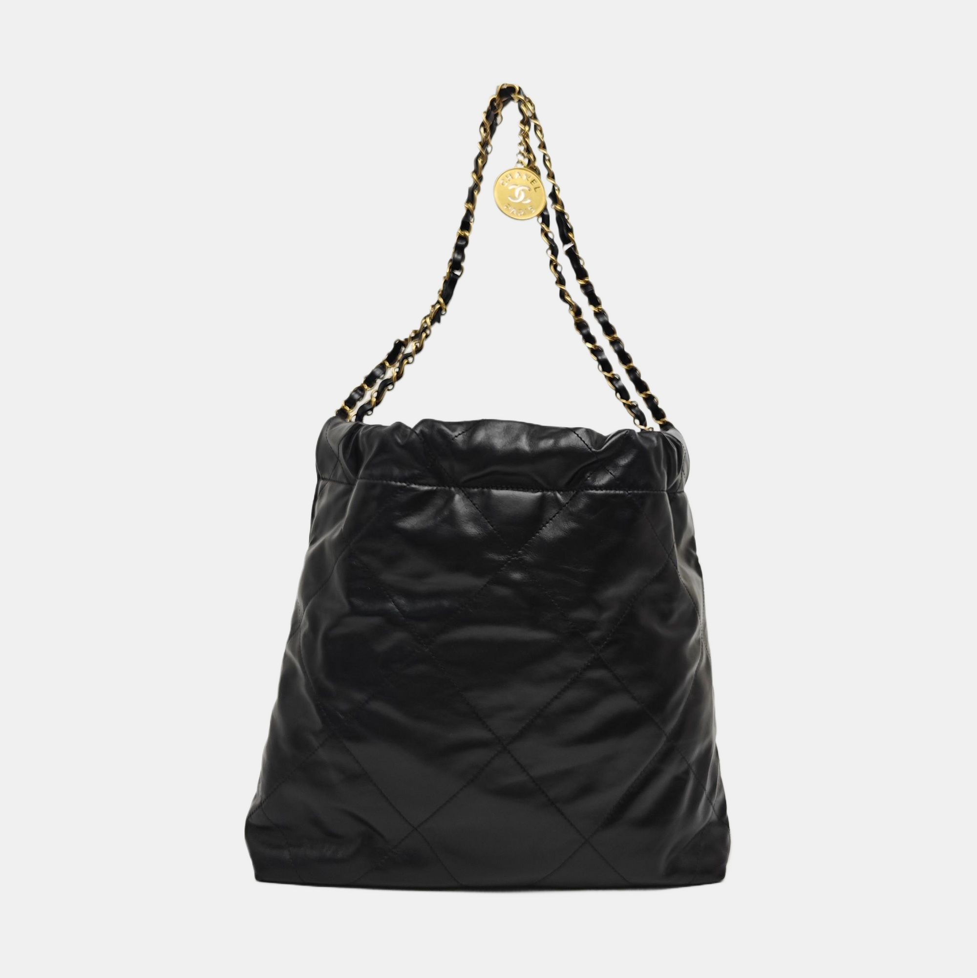 CHANEL 22 Small Quilted Calfskin Black