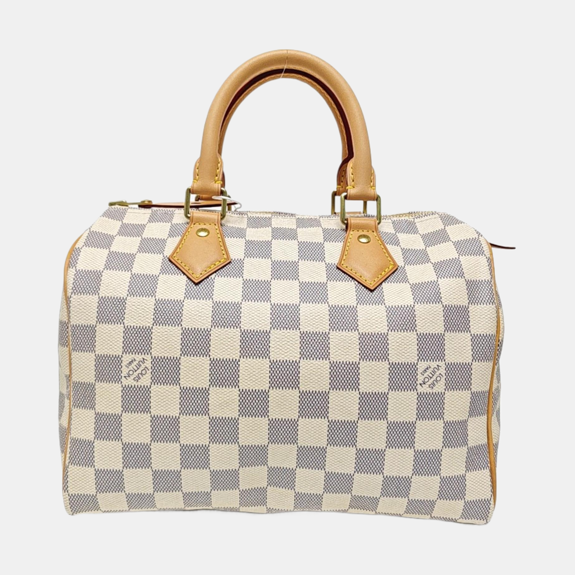 SPEEDY 25 Damier Azur Coated Canvas White