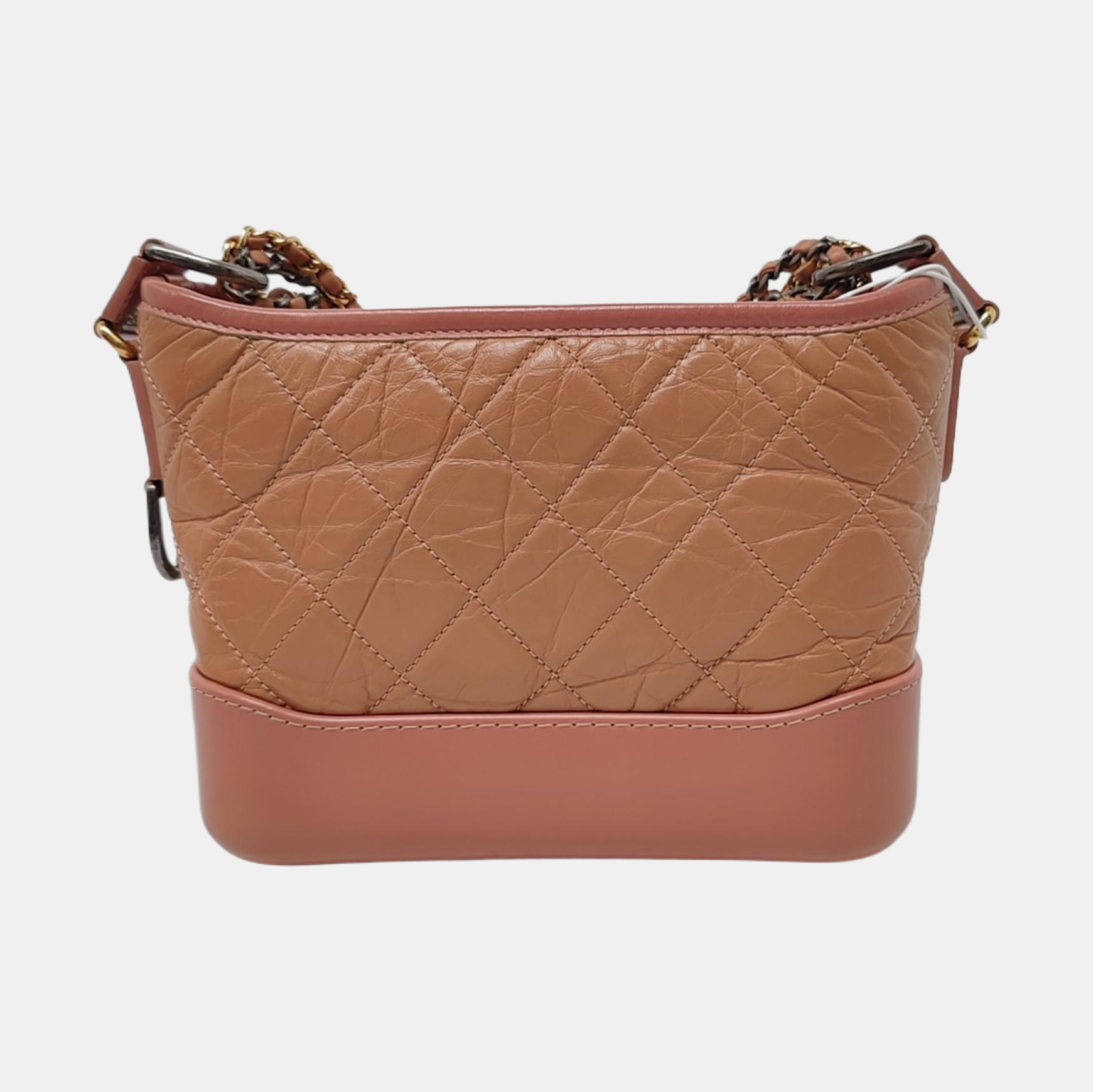 Authenticated pre-owned  GABRIELLE Small Quilted Calfskin Beige - Crossbody Bag at Looply