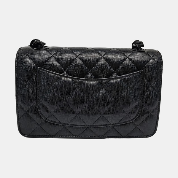 WOC Quilted Grained Calfskin Black