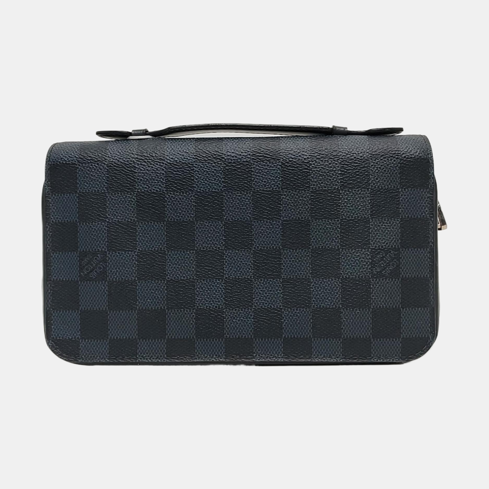 ZIPPY Extra Large Damier Coated Canvas Blue Wallet