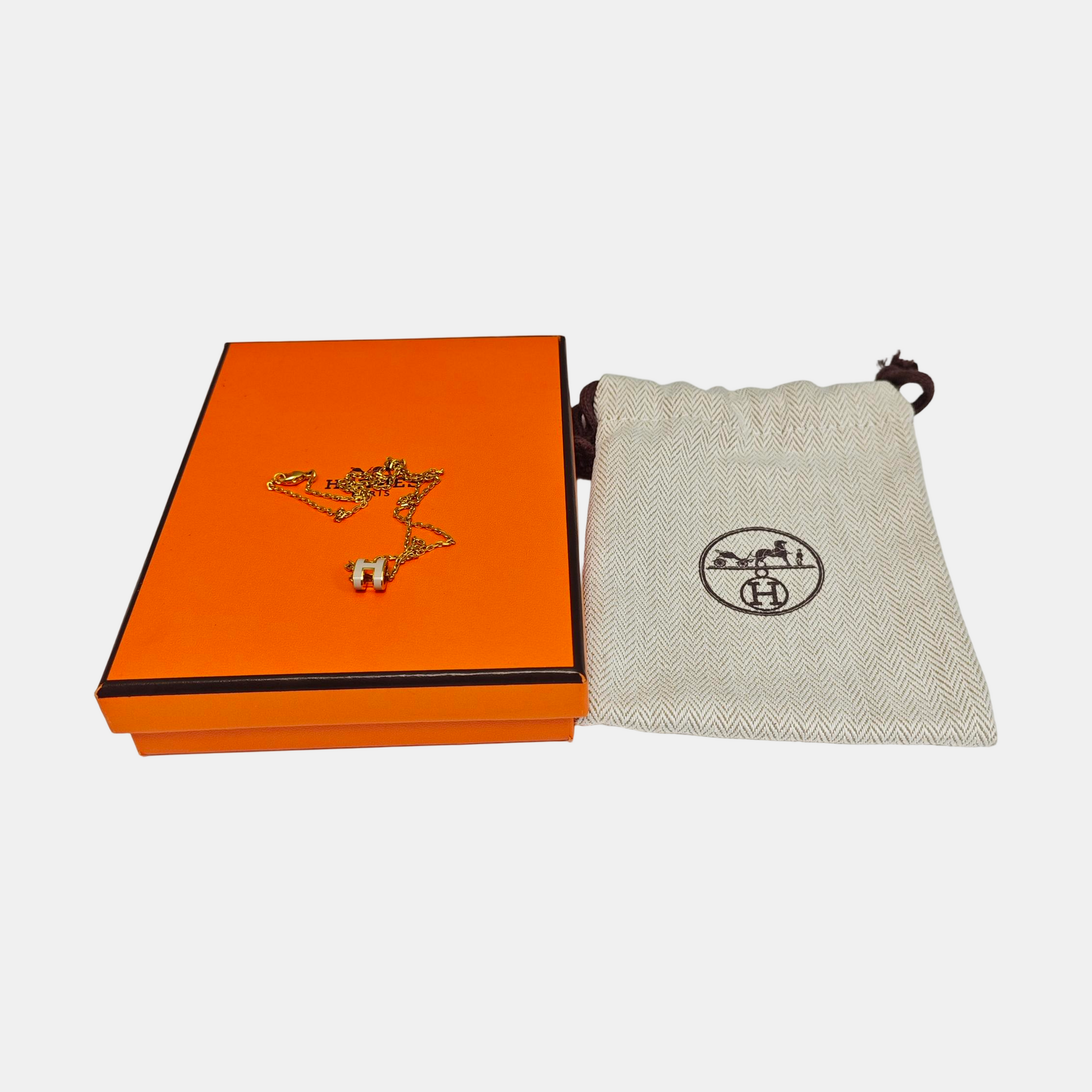 Pop H Metal Gold Necklace