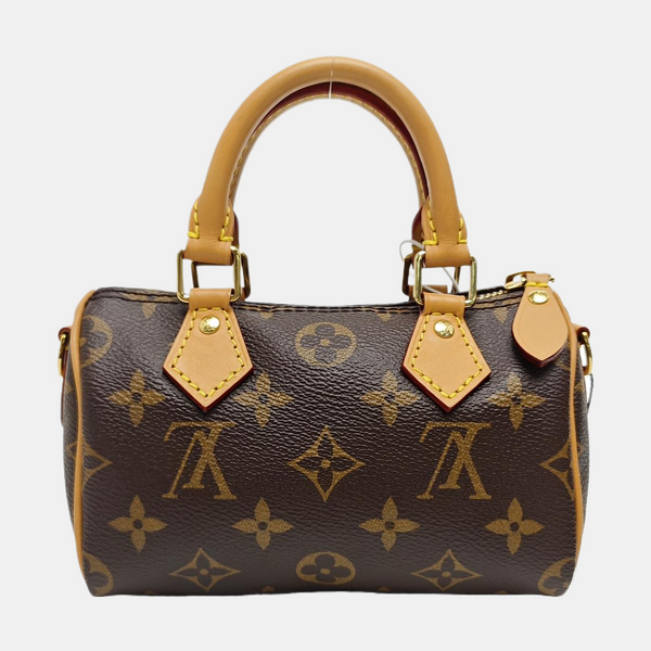 SPEEDY Nano Monogram Coated Canvas Brown