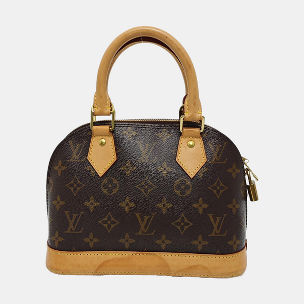 ALMA BB Monogram Coated Canvas Brown