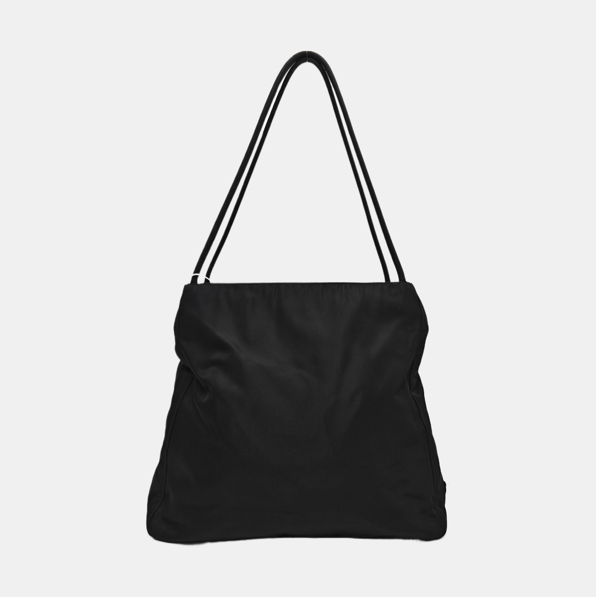 Nylon Top Handle Bag Black