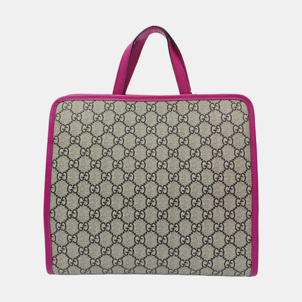 Children’s GG Bucket Monogram Coated Canvas Beige