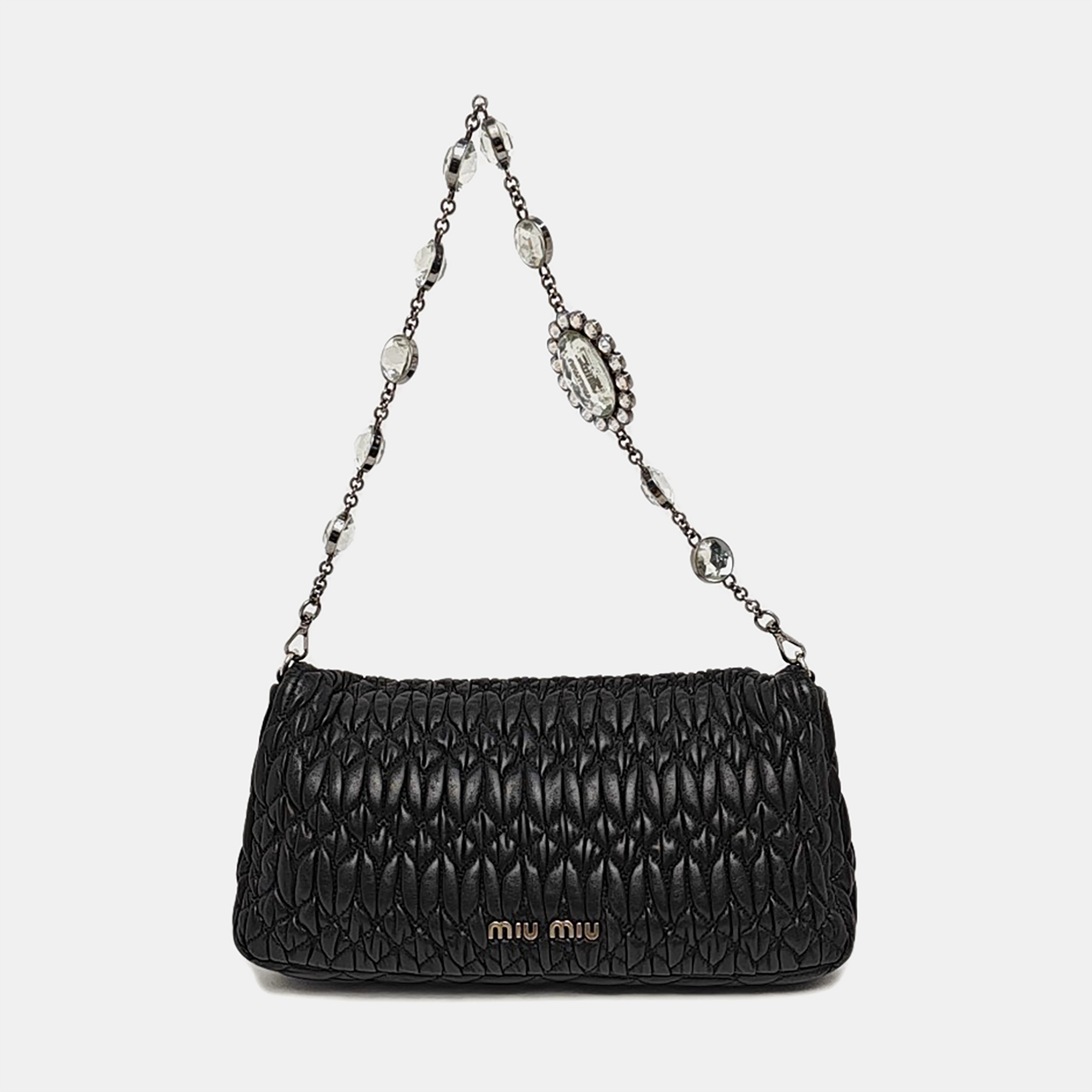 Lambskin Shoulder Bag Black