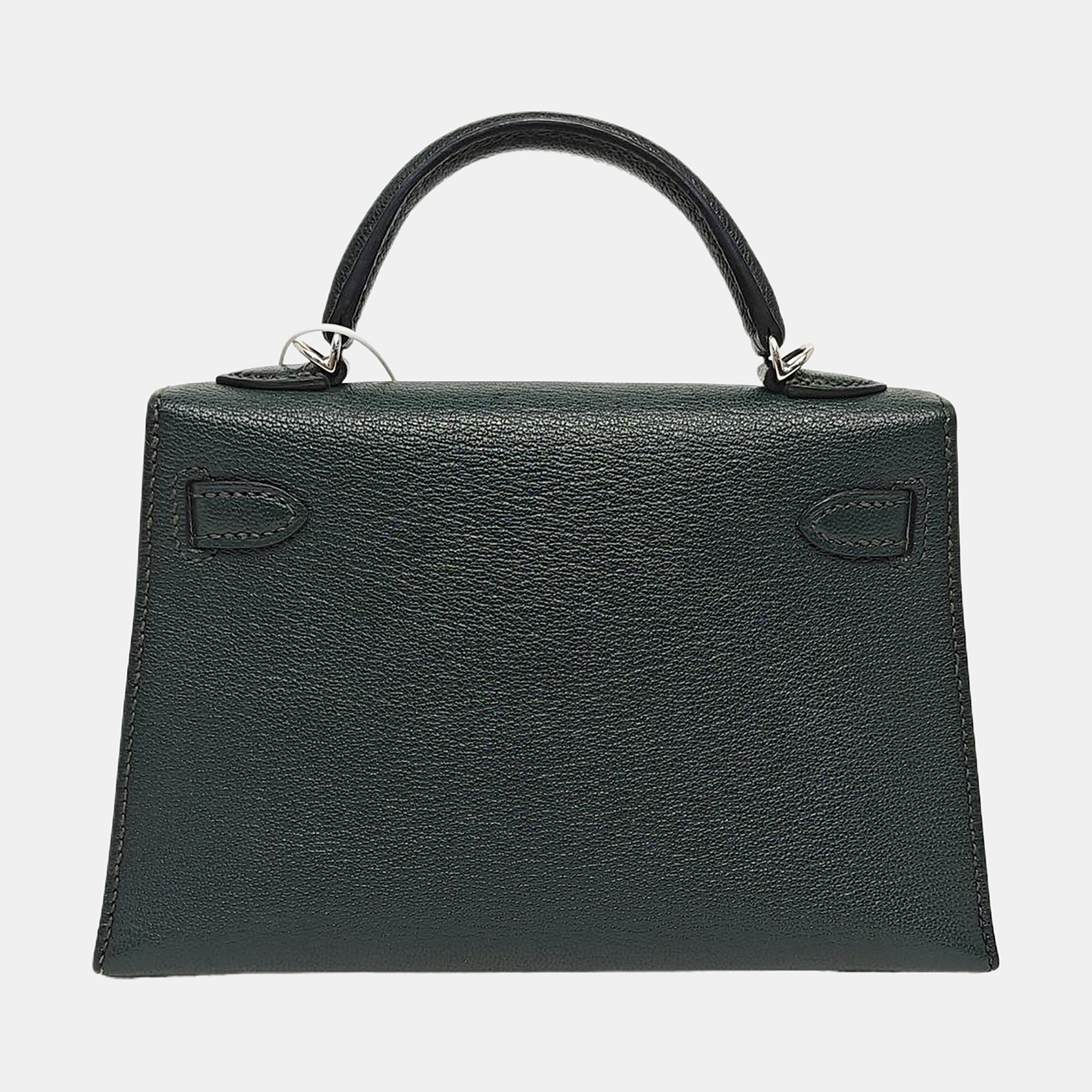 Authenticated pre-owned  Mini Kelly 20 Chèvre Mysore Green - Shoulder Bag at Looply