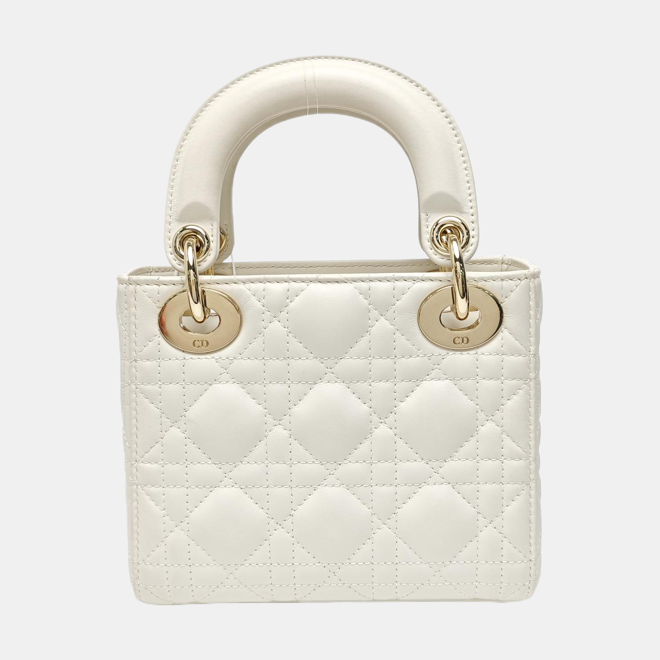 Lady Dior Mini Cannage Lambskin White