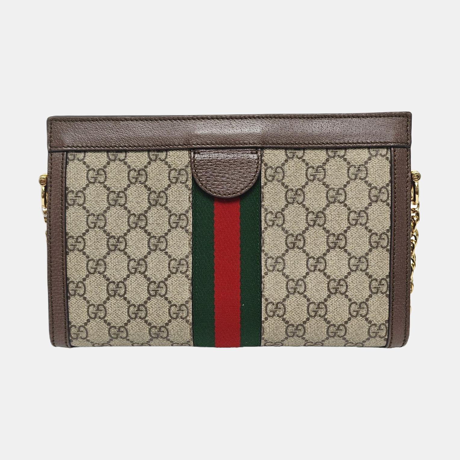 Ophidia Small Monogram Coated Canvas Beige