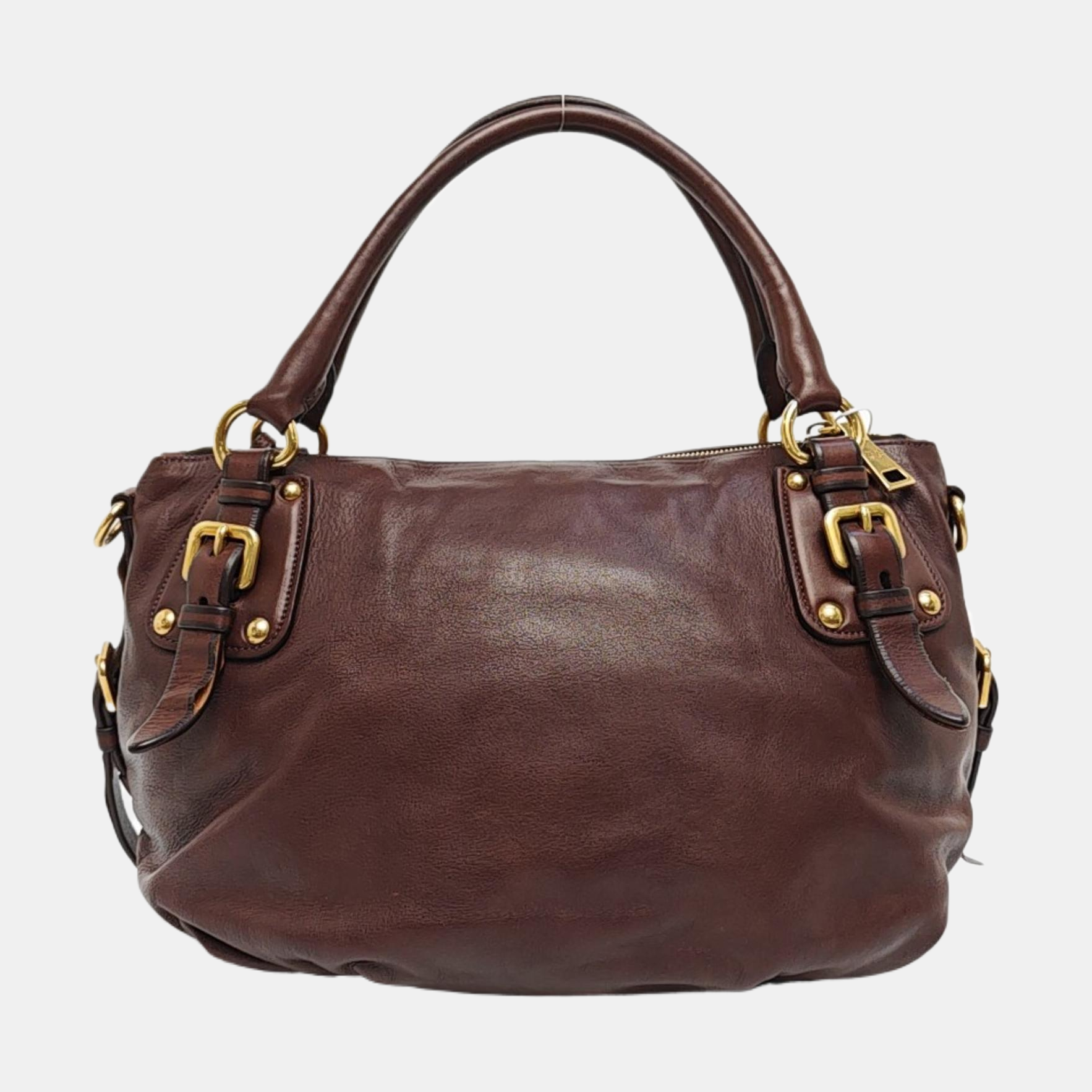Calfskin Shoulder Bag Brown