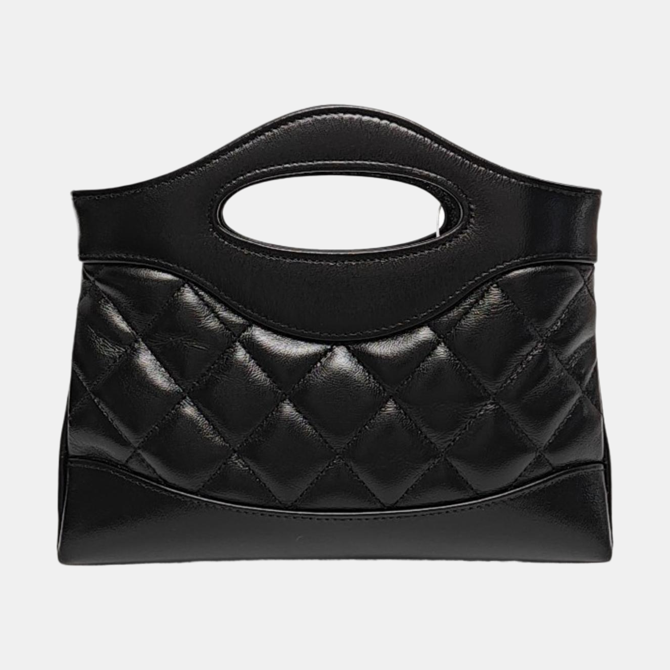CHANEL 31 Quilted Waxed Cafskin Black