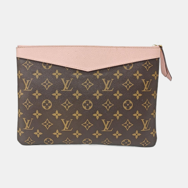 DAILY Monogram Coated Canvas Brown