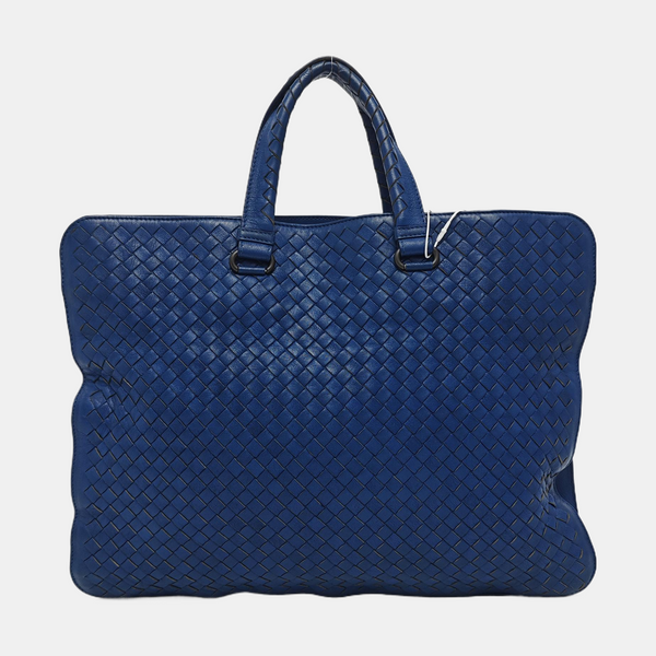Bolso Tote de Piel de Cordero Azul