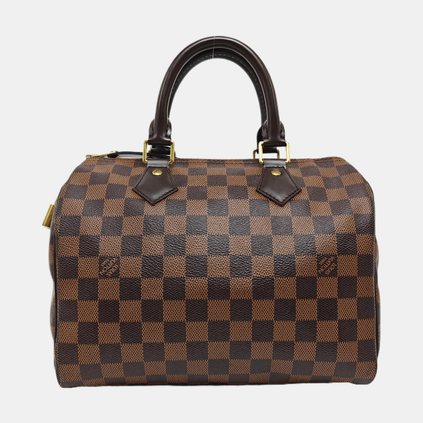 SPEEDY 25 Damier Ebene Coated Canvas Brown