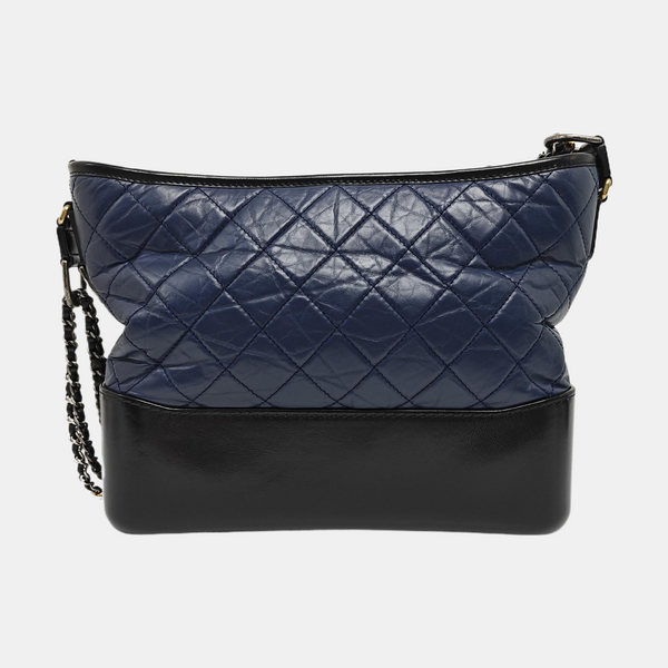 GABRIELLE Medium Quilted Calfskin Blue