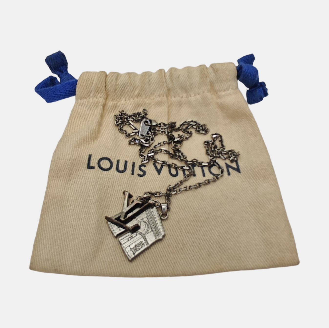 LV ARC Metal Silver Necklace