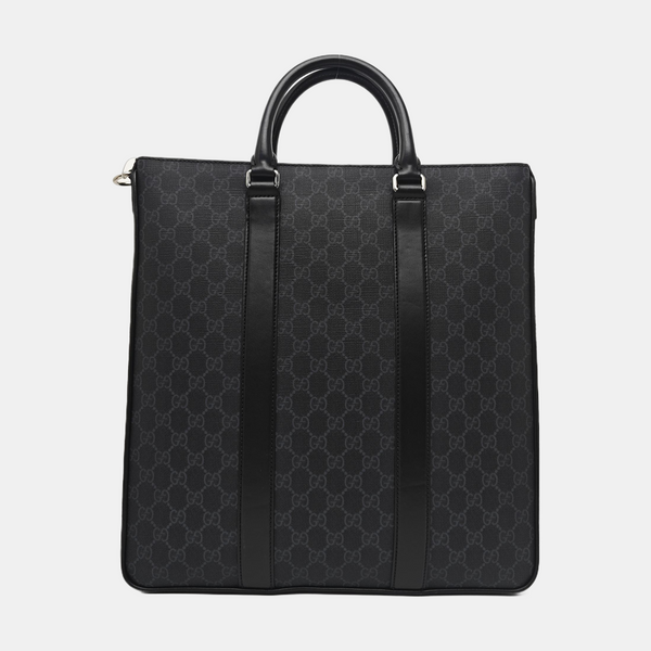 Monogram Coated Canvas Tote Bag Medium Black