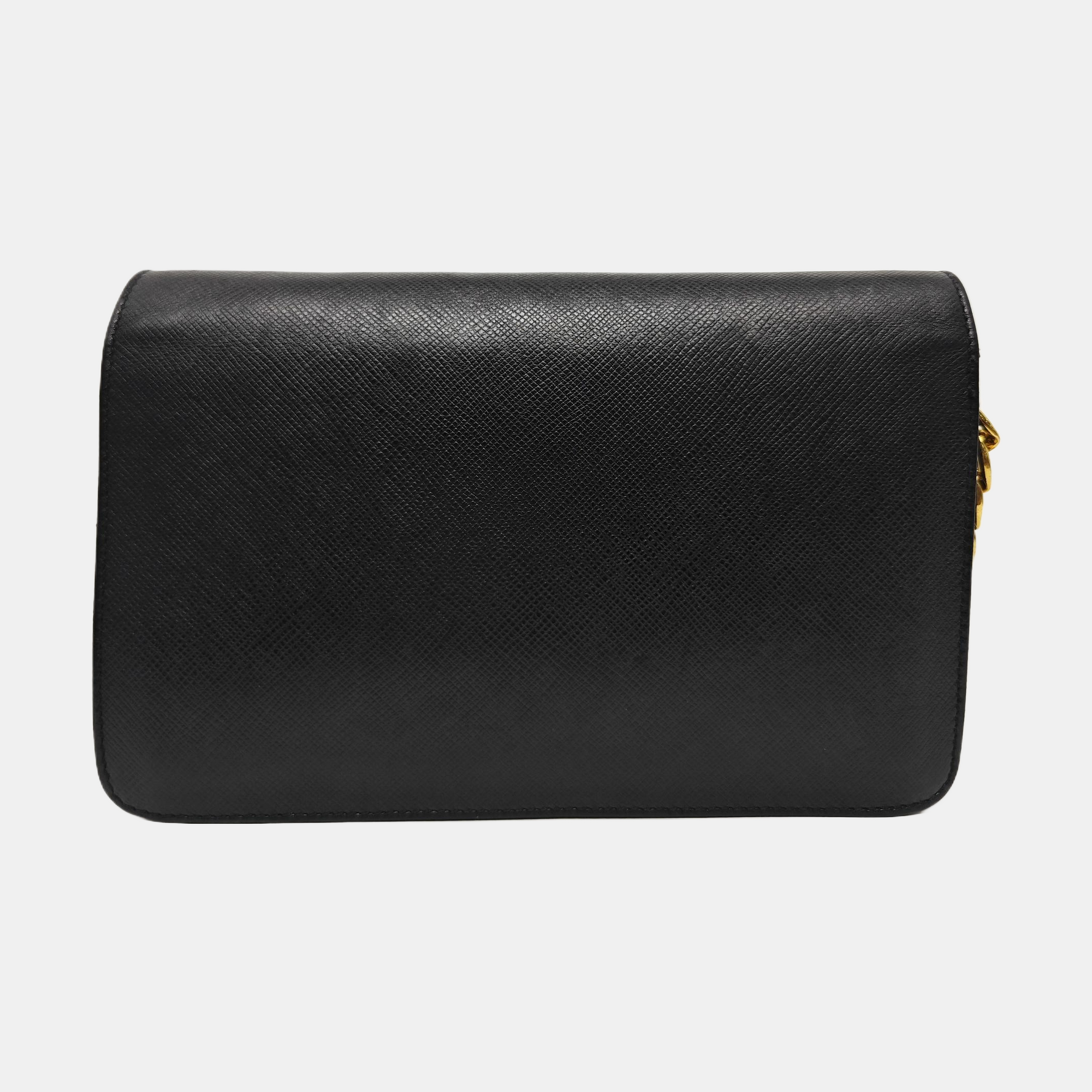 Saffiano Calfskin Shoulder Bag Black