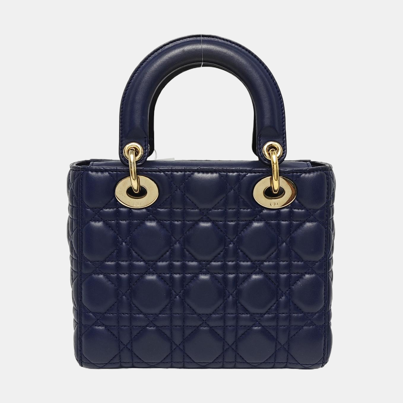 Authenticated pre-owned  Lady Dior Small Cannage Lambskin Blue - Tote Bag at Looply