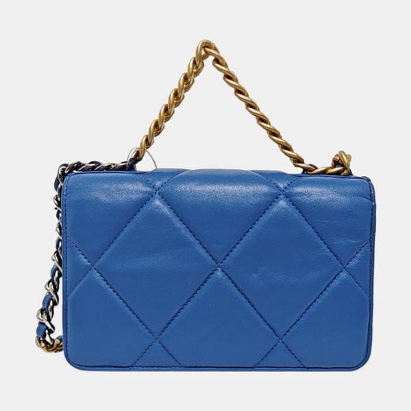 CHANEL 19 WOC Quilted Lambskin Blue