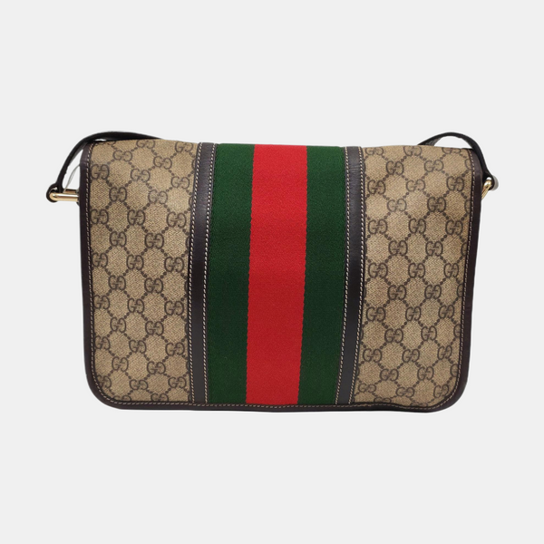 Monogram Coated Canvas Crossbody Bag Beige