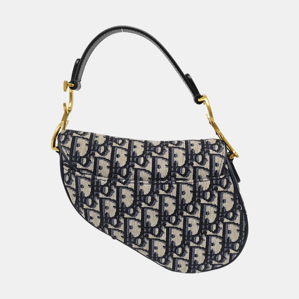 Saddle Mini Oblique Canvas Blue