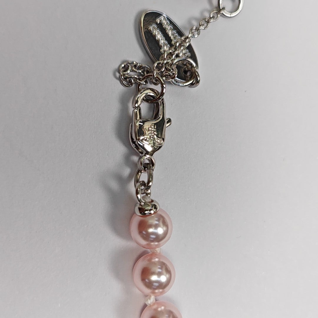 Faux Pearl Pink Necklace