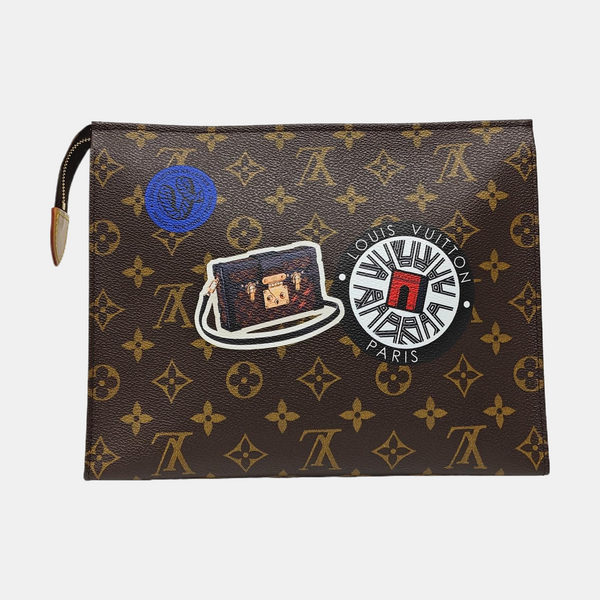 TOILET POCKET 26 Monogram Coated Canvas Brown
