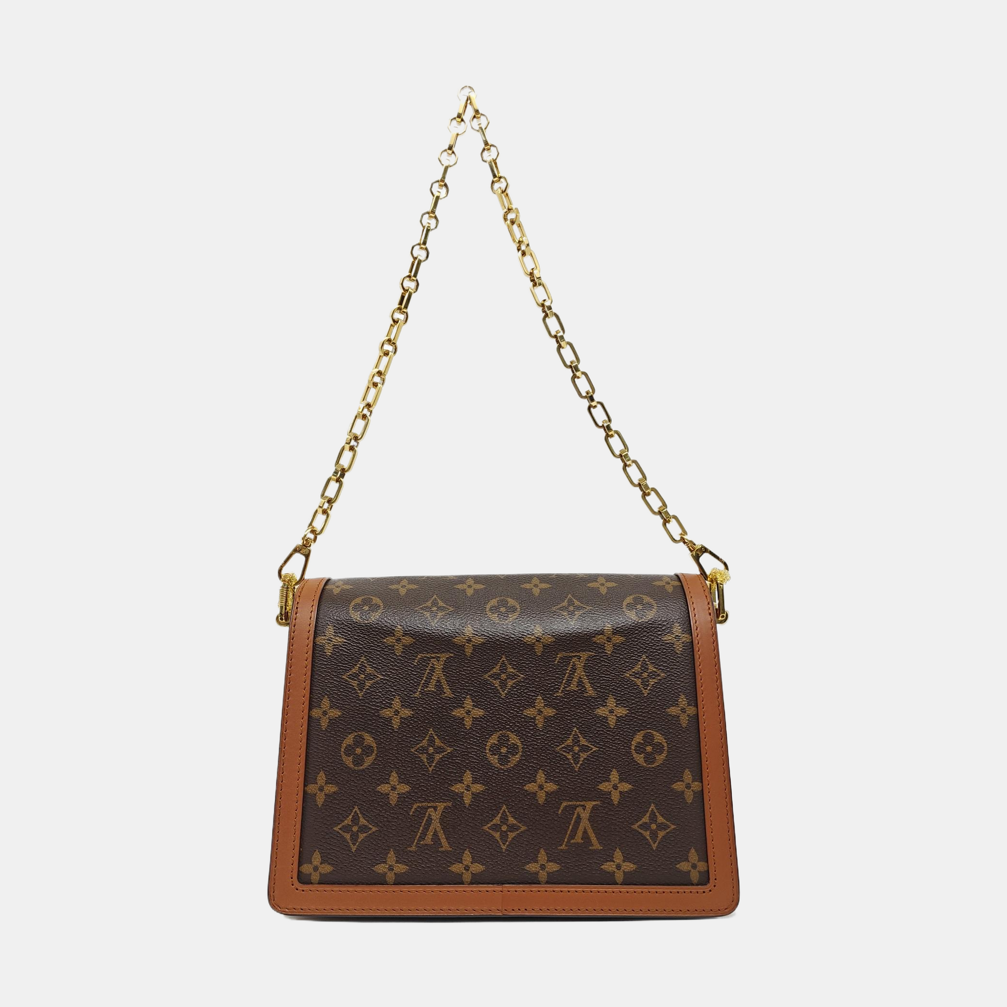 DAUPHINE MM Monogram Coated Canvas Brown