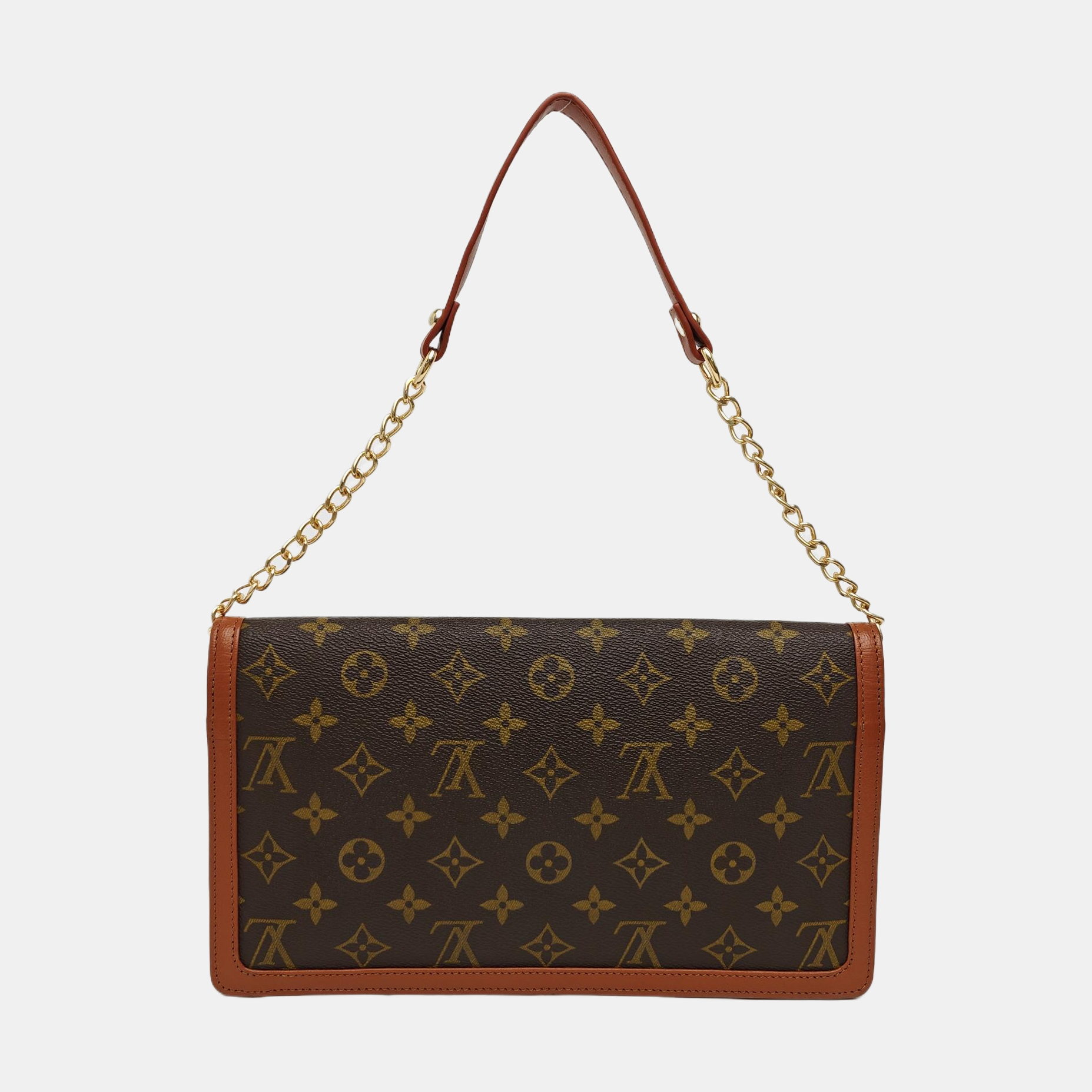 DAME GM Monogram Coated Canvas Brown
