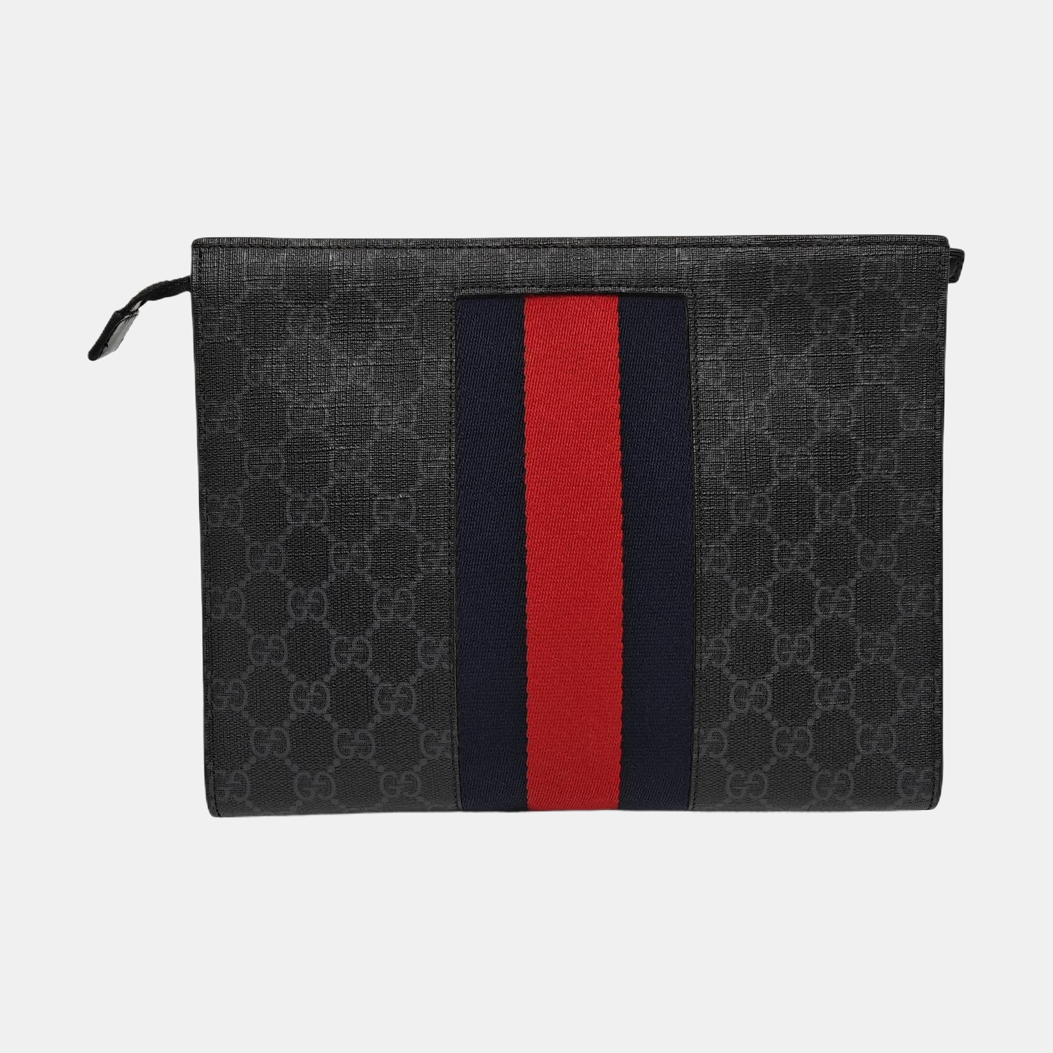 GG Supreme Monogram Coated Canvas Gray