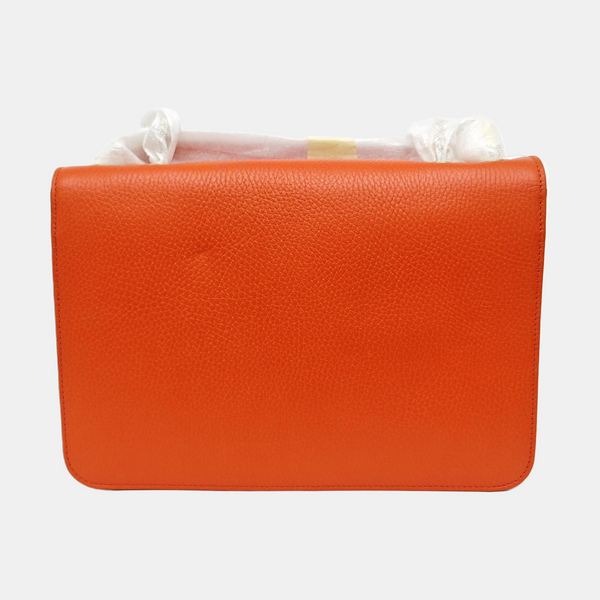 Interlocking G Large Calfskin Orange