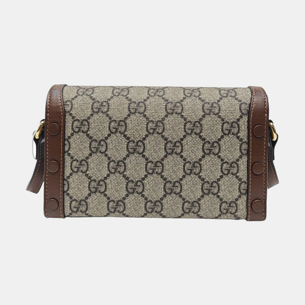 Horsebit 1955 Mini Monogram Coated Canvas Beige