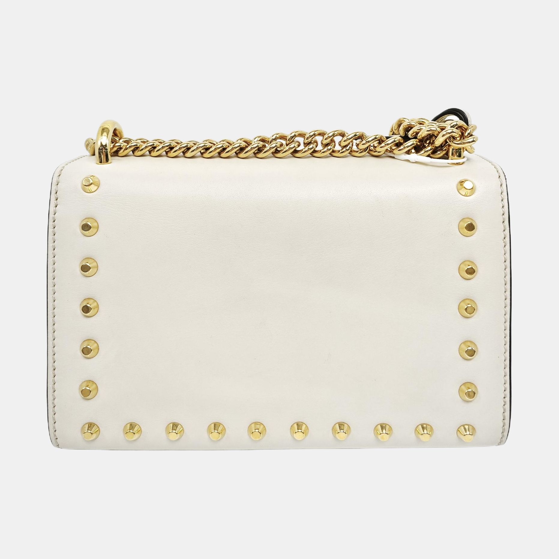 Authenticated pre-owned  Padlock Small Calfskin White - Shoulder Bag at Looply