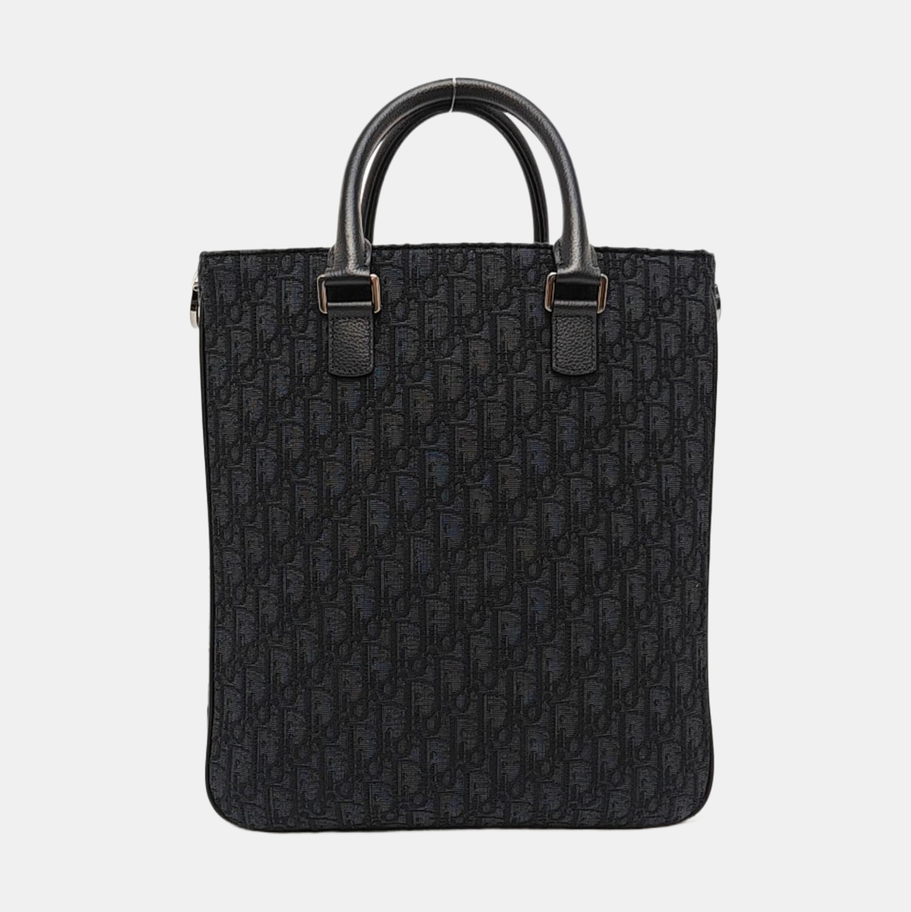 Saddle Medium Oblique Canvas Black
