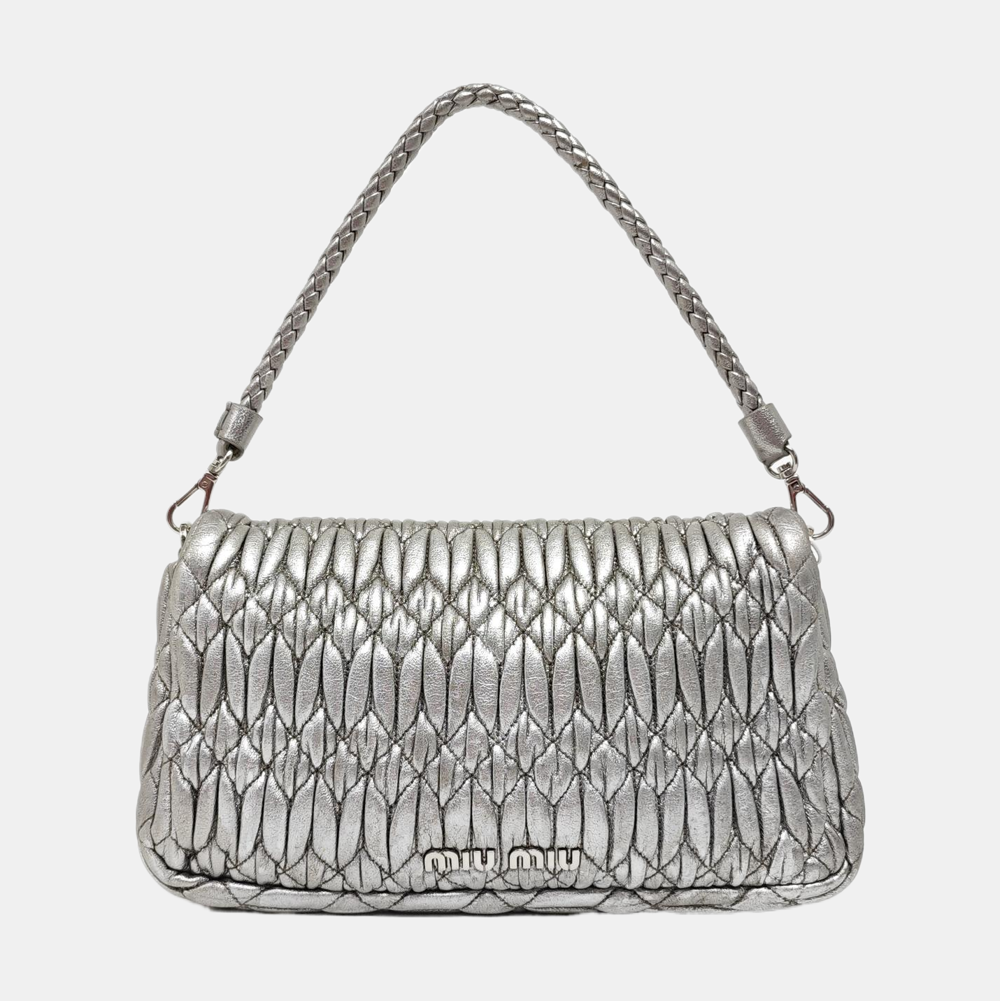 Crystal Quilted Lambskin Silver