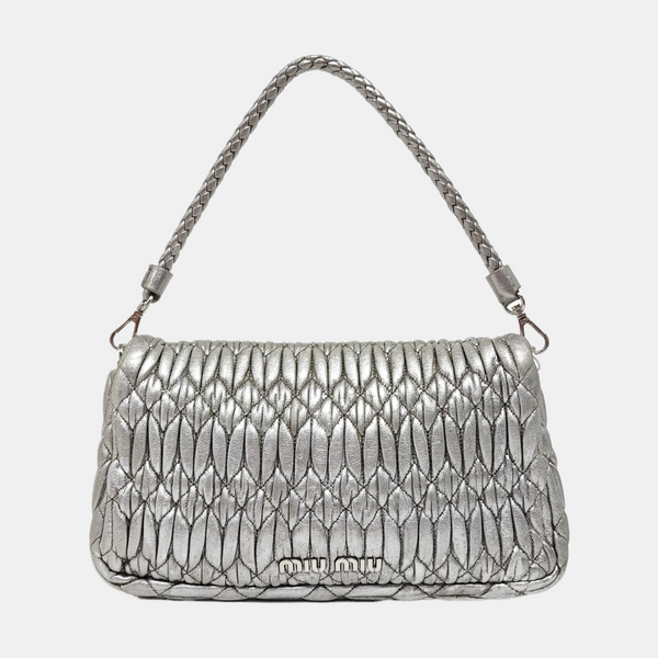 Crystal Quilted Lambskin Silver